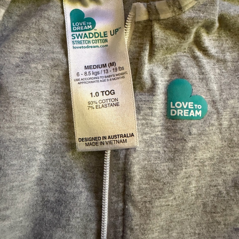 Love to Dream Gray Kids Pajamas Sleep Sack